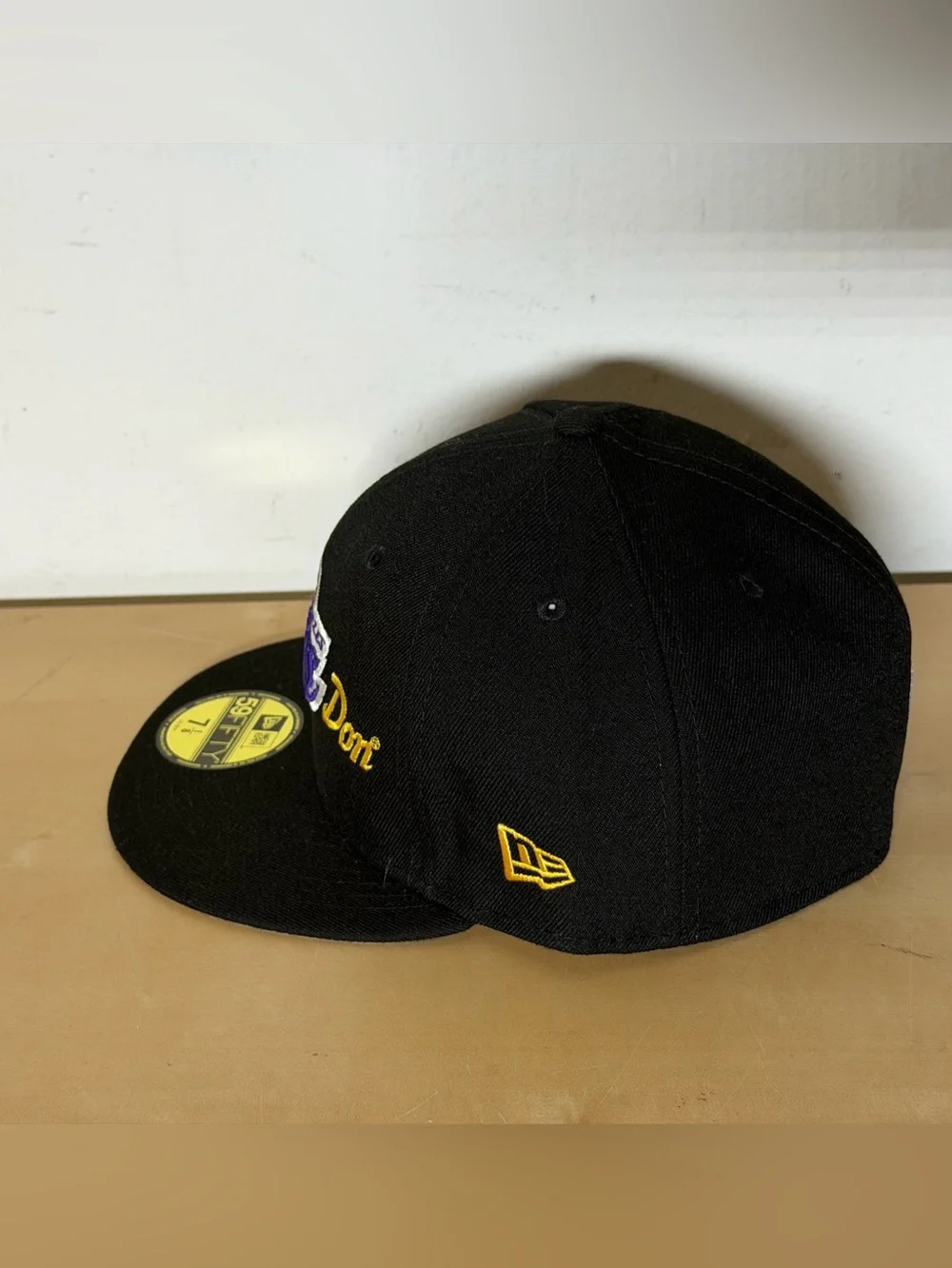 NEW Just Don x New Era LA Lakers 59FIFTY Fitted Hat Black 7 1/8 60229023